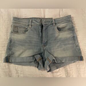 AMERICAN EAGLE - hi-rise shortie, denim shorts, size 12